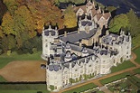 Stunning aerial photo over Longford Castle, brilliant contrast between ...
