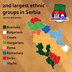 2nd largest ethnic groups in Serbian districts : r/MapPorn