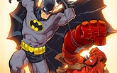 Batman peleando con Hellboy Fondo de pantalla 4k HD ID:4378