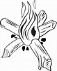 Campfire Clipart Black And White | Free download on ClipArtMag