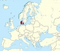 Grande mapa de ubicación de Dinamarca | Dinamarca | Europa | Mapas del Mundo