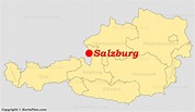 Salzburg auf der Österreich karte