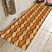 LYUMO Kitchen Floor Mat, Bamboo Weaving Pattern Door Mat Anti-Slip ...