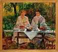 Women drinking coffee by Pola Gauguin on artnet