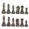 [chessgo] 4 1/4" High Quality Silver&Bronze Zinc Alloy Chess Pieces ตัว ...