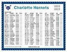 Printable 2022-2023 Charlotte Hornets Schedule