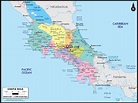 Costa Rica Political Wall Map | Maps.com.com