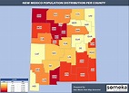 New Mexico County Map and Population List in Excel