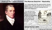 State of the Union History: 1823 James Monroe - The Monroe Doctrine, a ...