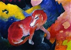 Franz Marc, Red Dog, 1911 | Franz marc, Painting, Dog paintings