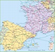 Map of Spain and France - Ontheworldmap.com
