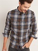 Regular-Fit Built-In Flex Plaid Flannel Shirt for Men | Old Navy | Mens ...