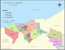 Mapa de municipios de Tabasco | DESCARGAR MAPAS