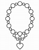 Wedding coloring pages: Wedding necklace