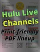 Printable Hulu Live TV Channels Lineup 2021 | TV CHANNEL GUIDES | Free ...
