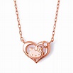 Rose gold Hello Kitty heart necklace.