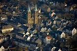 Schwelm von oben - Kirchen - Turm und Kirchenschiff der Christuskiche ...