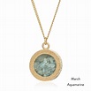 Rachel Jackson Amulet Birthstone Pendant Necklace March Aquamarine ...