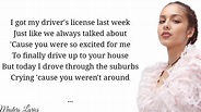 Olivia Rodrigo - Drivers License (Lyrics) - YouTube