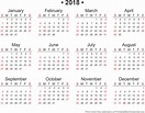 2018 Free Annual Calendar Template - Printable Blank Calendar.org