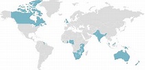 Les pays membres des Commonwealth des nations