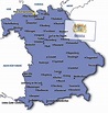 Baviera Mapa de Ciudades | Mapa de Alemania Ciudades