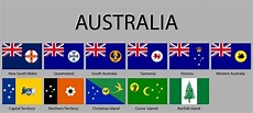 todas banderas estados de Australia 21804609 Vector en Vecteezy