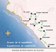 Mapa de la ruta conquistadora de Nuño Beltrán de Guzmán - Historia del ...