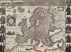Europa old map. created by henricus hondius, published in amsterdam ...