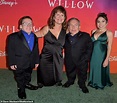 Warwick Davis cosies up to wife Samantha and children at Willow Disney+ ...