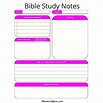 Bible Study Note Taking Printable – Milestone Mom LLC