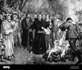 Martín Lutero quema la bula papal, 1520 Fotografía de stock - Alamy