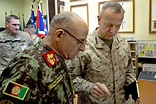 Afghan Gen. Sher Mohammad Karimi, left, chief of the General Staff of ...