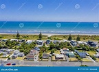 Mesmerizing Aerial Shot of the Otaki Beach in New Zealand Stock Image ...