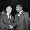 Tom Bradley shaking hands with Alphonzo Bell, Jr., Los Angeles, 1969 ...
