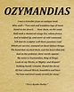 Ozymandias Poem by Percy Bysshe Shelley, Typography Print – GalleryThane