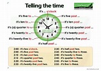 Telling the time: English ESL powerpoints