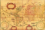 World Map published in 1606 by Dutch cartographer and atlas maker ...