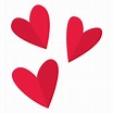San Valentín tres corazones planos - Descargar PNG/SVG transparente
