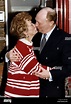 Neil Kinnock MP and wife Glenys Kinnock MEP kiss on the occasion of ...
