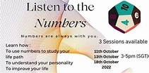 Numerology - Listen to the Numbers, Suntec Tower 1, Singapore, October ...