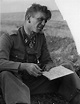 A photo of SS commander Kurt Meyer "Panzermeyer", during the opening ...