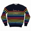 SWEATERS | Lingua Franca NYC Love Rainbow, Rainbow Stripes, Embroidered ...