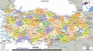 Large Political And Administrative Map Of Turkey With Roads Cities And ...