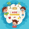 Ilustración de los niños del verano | Vector Premium