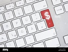 Farbiges Dollar-Symbol auf PC-Tastatur Stock Photo - Alamy