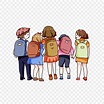 Cartoon Classmates PNG Picture, Hand Drawn Cartoon School Day Classmate ...