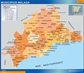 Mapas provincia Málaga en Andalucía | Tienda Mapas