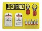 BRADY Lockout Station, Filled, General Lockout/Tagout, 11 1/2 in x 15 1 ...