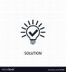 Solution icon simple element Royalty Free Vector Image